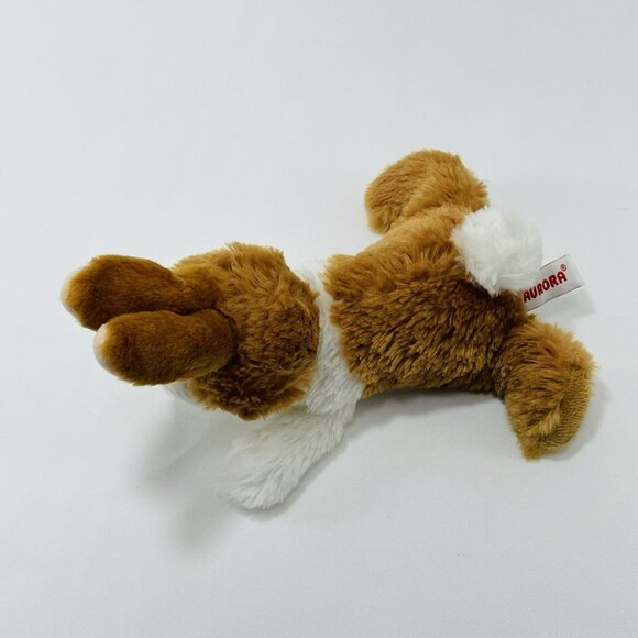 Aurora Easter Bunny Rabbit Plush Toy Soft Brown White Floppy Cuddle Glitter Kid - Picture 4 of 12